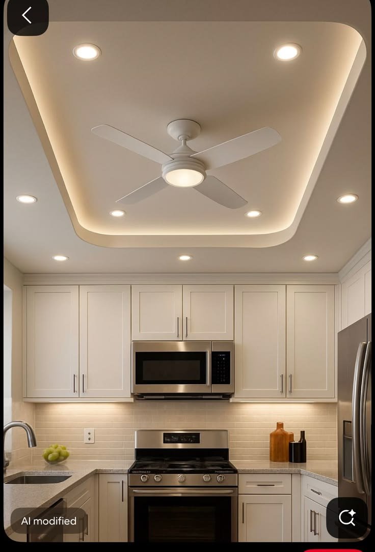 3D Geometric POP Ceiling Design RYK